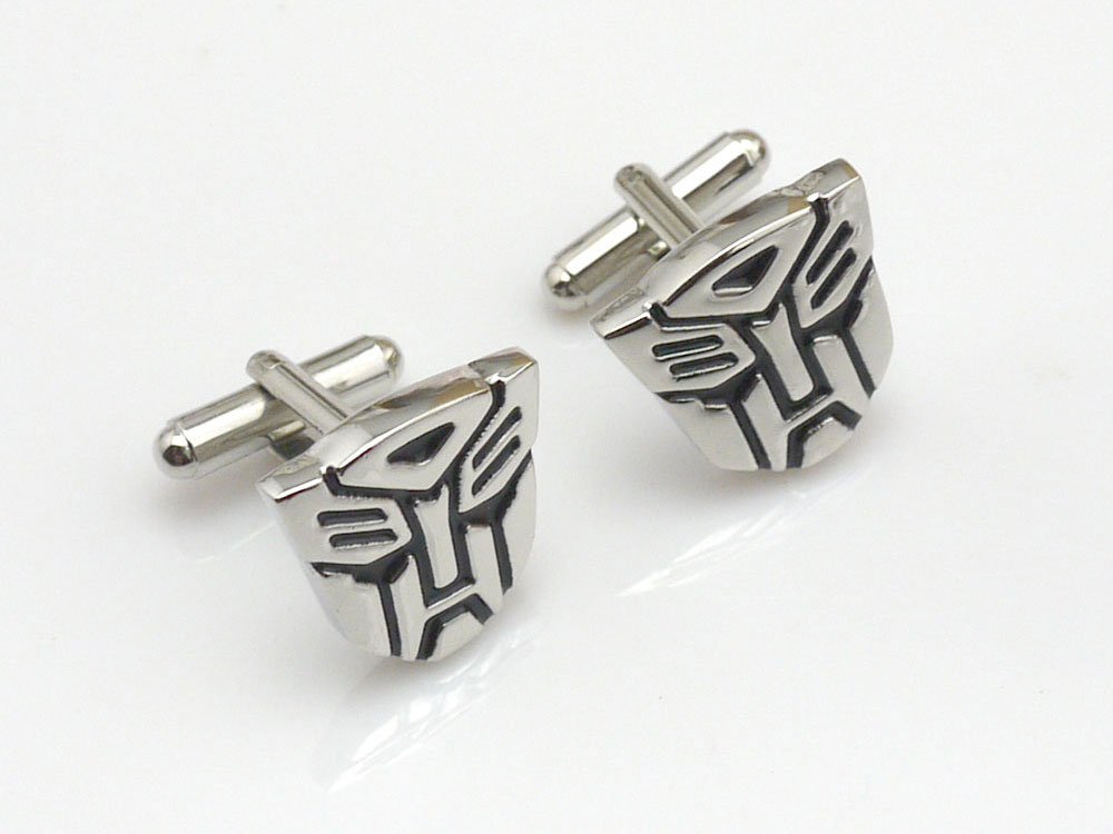 Transformers Optimus Prime Cufflinks Red and Silver Color Cufflinks Men's Jewelry 