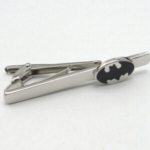 batman silver plated tie clip
