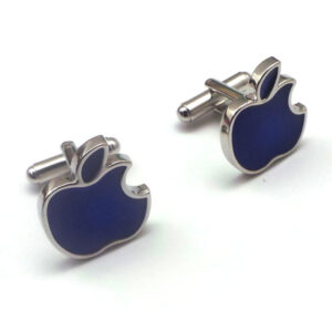 blue apple cufflinks