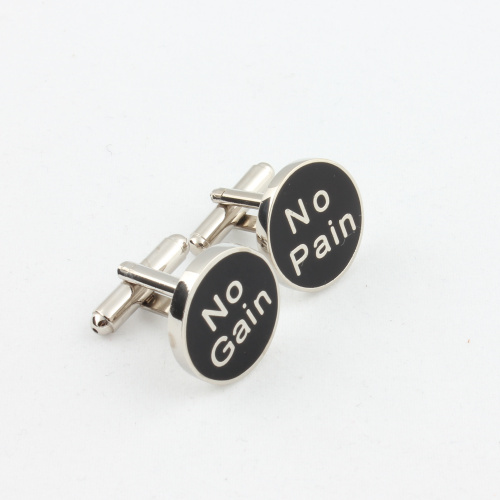 no pain no gain cufflinks