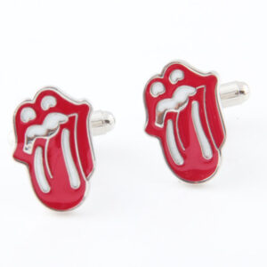 mouth tongue cufflinks