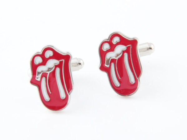 mouth tongue cufflinks