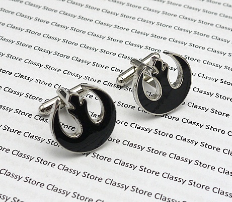 rebel alliance black cufflinks